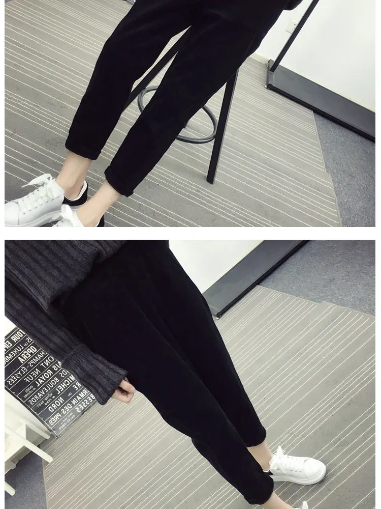 Осенние женские вельветовые штаны Pantalon Mujer, штаны-шаровары с эластичной талией размера плюс 3XL, спортивные штаны, брюки DF193