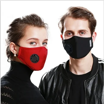 

PM2.5 Reusable Washable Face Mask Mouth Masks Anti Dust Pollution Windproof Cotton Activated Carbon Filter Valve Face Mask New