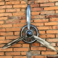 Промышленные воздушные пропеллеры металлические настенные часы немой самолет Ретро орнамент декор Ремесла настенные часы пропеллеры