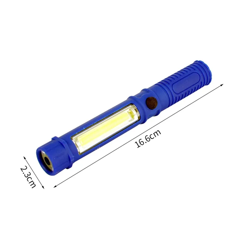 Портативный светодиодный COB ручка фонарика держатель для ручки Магнитный флэш-светильник светодиодный светильник 3W сухой аккумулятор водонепроницаемый пластиковый мини-фонарь светильник
