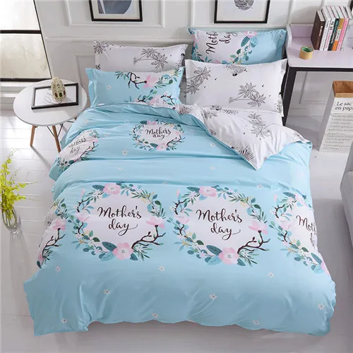 spring bedding Весенний Комплект постельного белья оранжевый кактус пододеяльник набор Биг Бен плоский лист башня постельное белье Сердце пододеяльник - Цвет: spring bedding