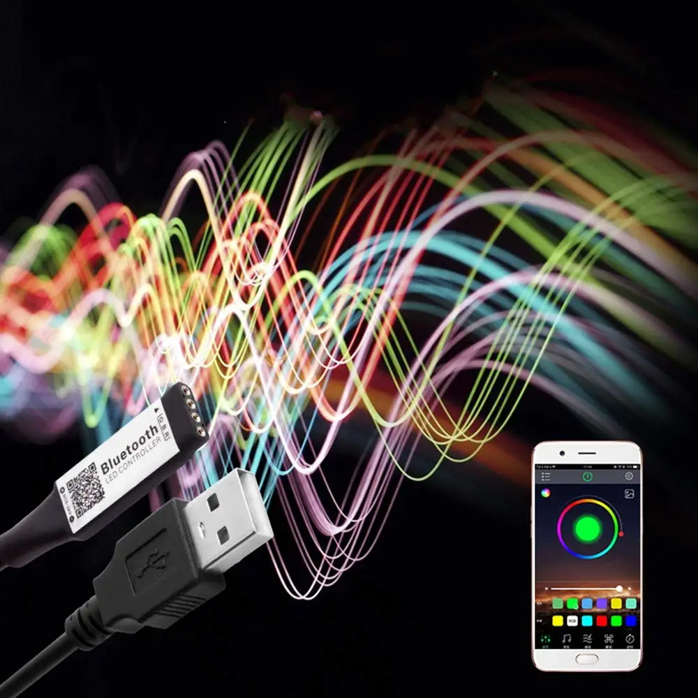 Мини USB контроллер полосы Bluetooth приложение Smart RGB USB красочная Синхронизация музыки и таймер контроллер для 5 в RGB светодиодные полосы света