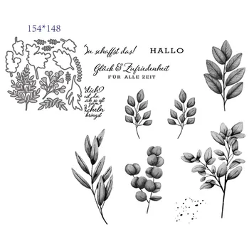 

German word 2020 3D New Metal Cutting Dies and Scrapbooking For Paper Making Birthday Embossing Card Craft Stamps Set