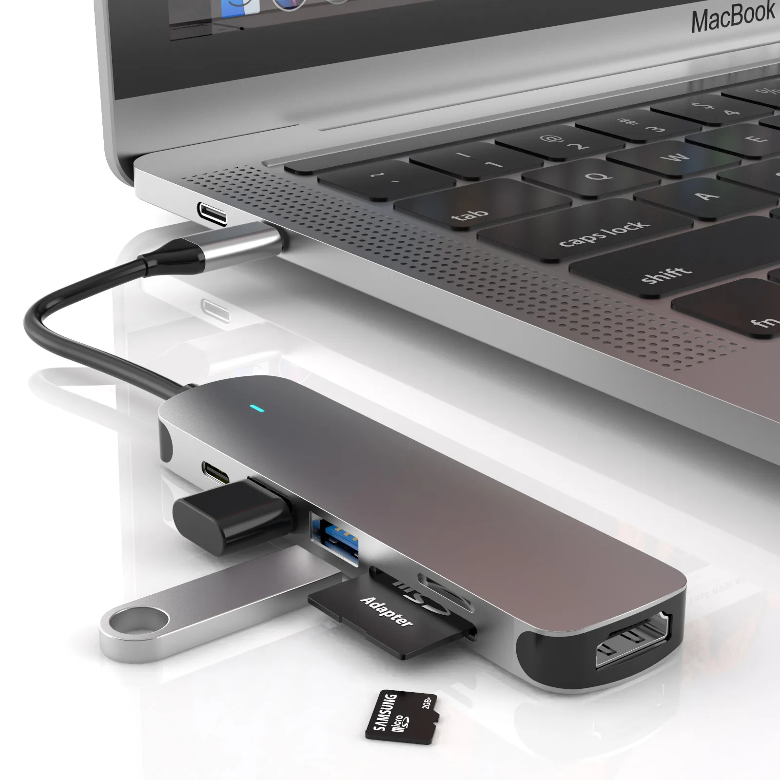 Док-станция USB Type-C на USB3.0 4K HDMI SD PD TF USB-концентратор для Macbook Pro HP DELL Surface Lenovo Samsung