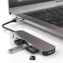 Док-станция USB Type-C на USB3.0 4K HDMI SD PD TF USB-концентратор для Macbook Pro HP DELL Surface Lenovo Samsung