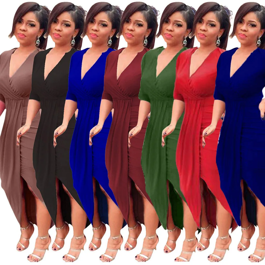 Женское платье vestidos de verano vestido ropa mujer, платья vestidos mujer robe, повседневное однотонное M-2XL с коротким рукавом, Z4