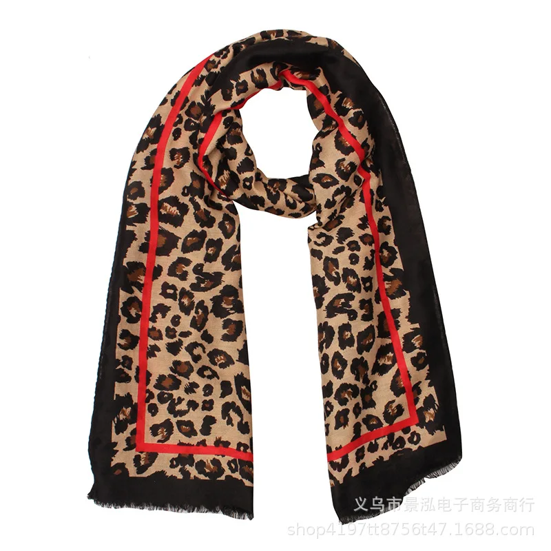 

Pure Cotton Cotton Blended Leopord Pattern Stripes Bordered Design on Both Sides of Pull Short Beard on Both Sides of Volume Bea
