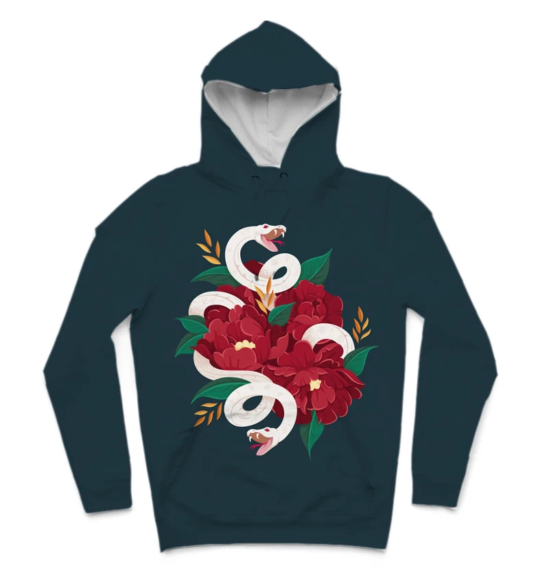REAL American US SIZE Custom Double Snakes - Gemini 3D Sublimation Printing Hoody Hoodie Plus size 5xl 6xl | Мужская одежда