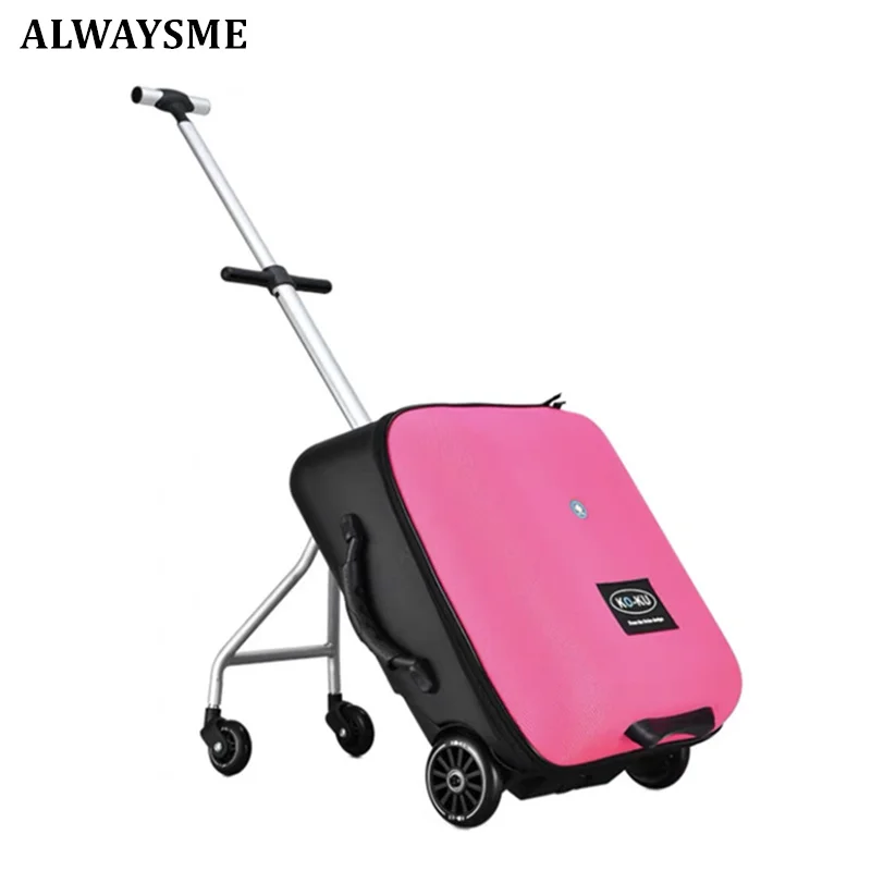 ALWAYSME Kid's Ride-on Travel Suitcase ,Pink Color