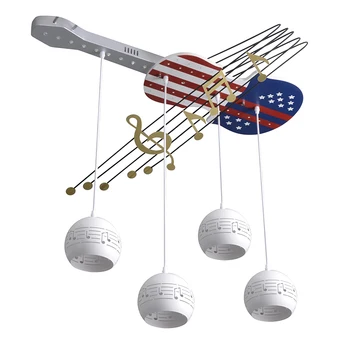 

Cartoon LED Pendant Lights Guitar Hang Lamp Children Lighting Fixtures For Bedroom Boys Hanging Lamp Kids Pendant Lamp