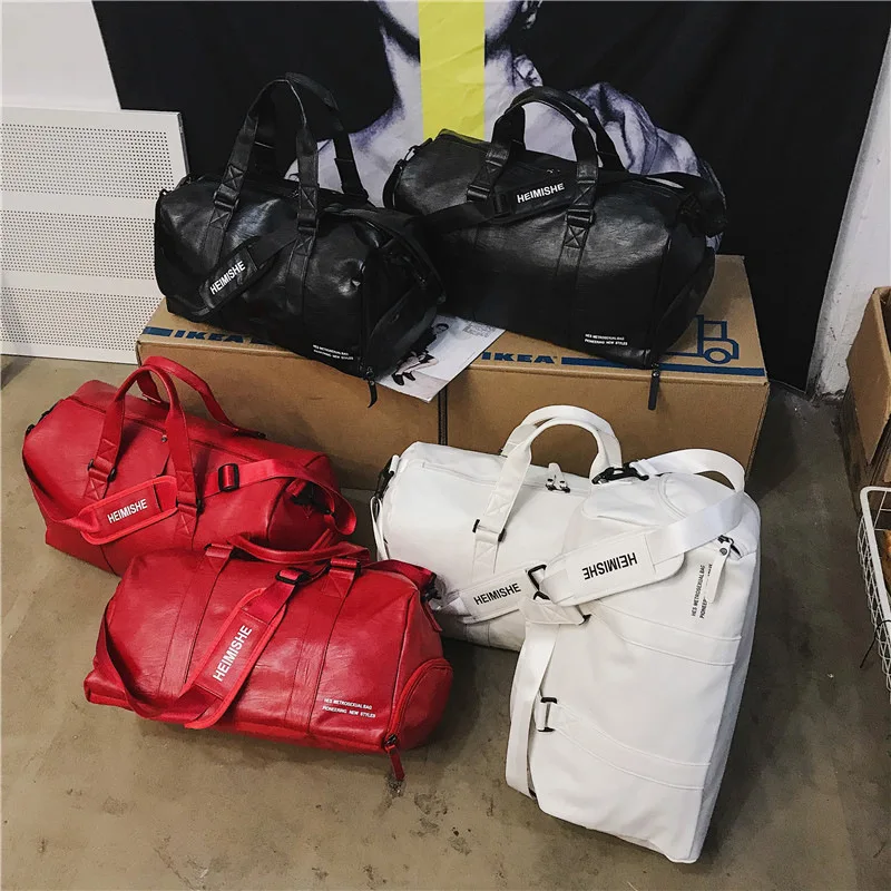 Supreme Leather Large Duffle Bag Red