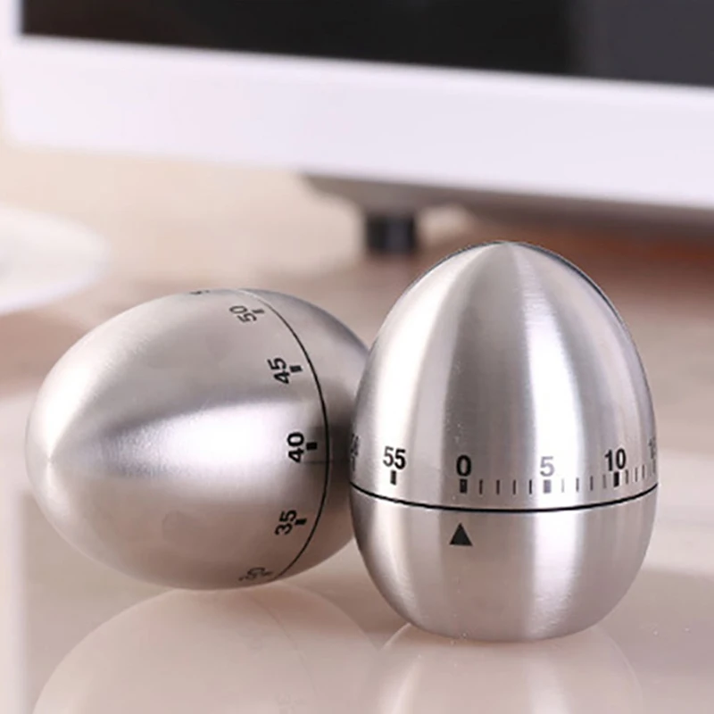 New Creative Mechanical Egg Kitchen Stainless Steel Timer Kitchen Timer Countdown Timer Kitchen Sink Cooking Kitchen Gadgets