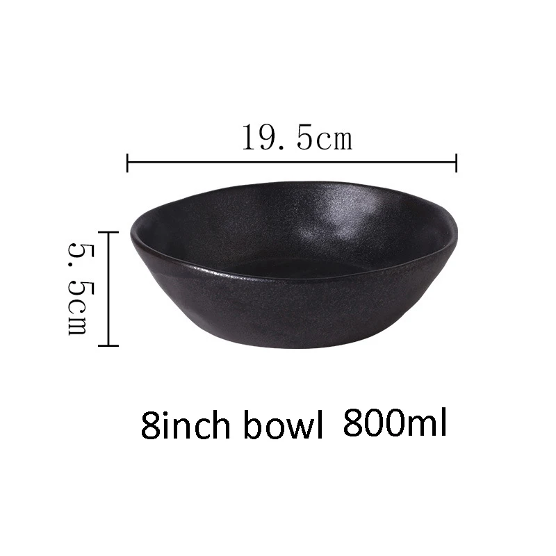 8 Inch Bowl Black