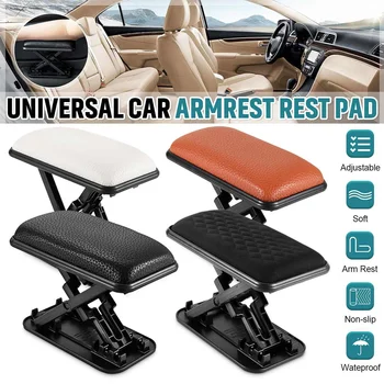 

Universal Car Armrest Elbow Support Adjustable Hand Rest Support Pad Anti-fatigue Mat PU Leather