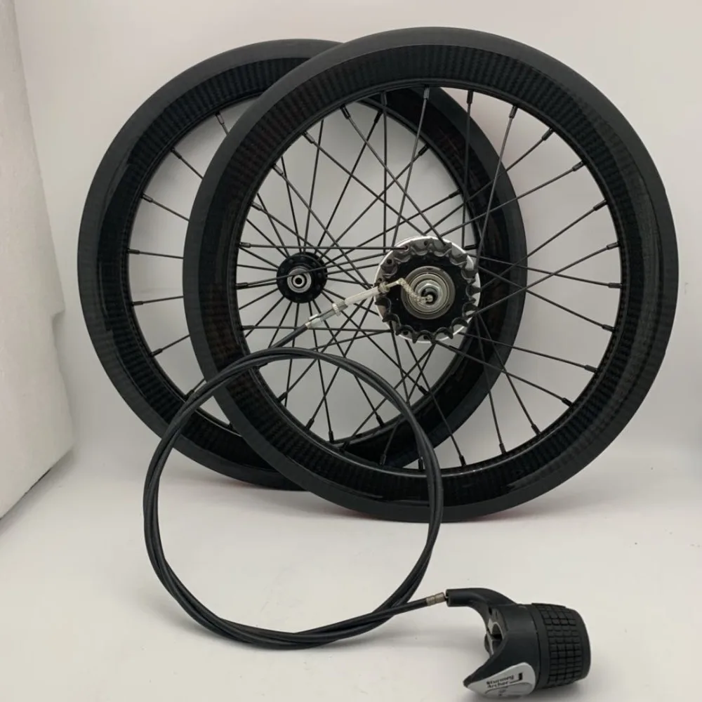 SEMA 16 дюймов 349 для brompton Stumery внутреннего передач 5 speed hub T700 Углерода Велосипед Колеса Clincher Велоспорт