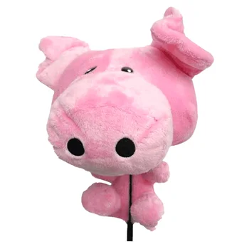 

460cc Driver Anti Scratch Fluff Cloth Ornaments Soft Cartoon Pig Golf Reusable Sports Outdoor Protective Club Head Cover Animal