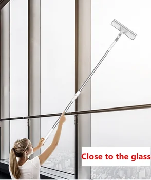 

Windows Cleaner With 2 metres Stainless Telescopic Rod for Car and Home Use Windows Brush Tools Magic Fur Brush