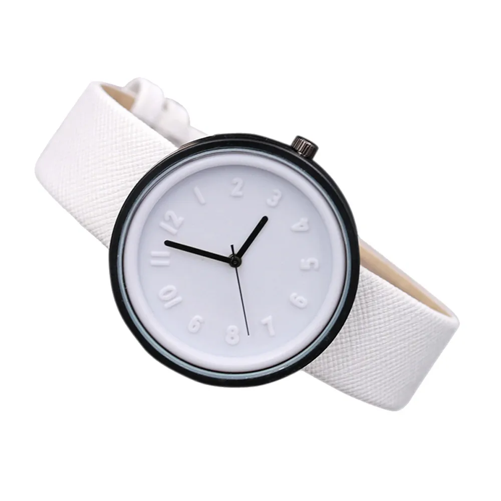 Унисекс, простые модные часы с цифрами, кварцевые, Холщовый ремень, наручные часы, модные, повседневные, женские, наручные часы, водонепроницаемые, reloj mujer#10