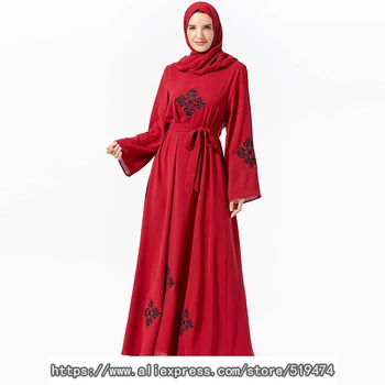 

2019 Abaya Dubai Turkish Hijab Muslim Dress Kaftan Islamic Clothing Caftan Marocain Robe Musulmane Islam Jilbab Tesettur Elbise