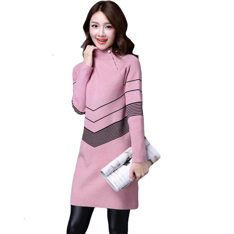 

2019 Spring Brain New High Power Trui Women Long Mouths Loose Long Section Trui Female Strained Breasts Trui CM311