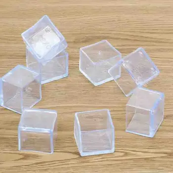 

Non-slip Furniture Legs Cover Transparent Wear-Resistant Floor Protector 20pcs/lot Table Chair Foot Cap Pad Sofa Stool Feet Mat