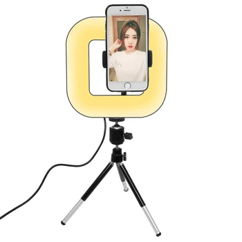 

Dimmable Photographic Lighting USB LED Light 3 Light Modes Table Light With Phone Stand​ For Live Streaming Free Shipping