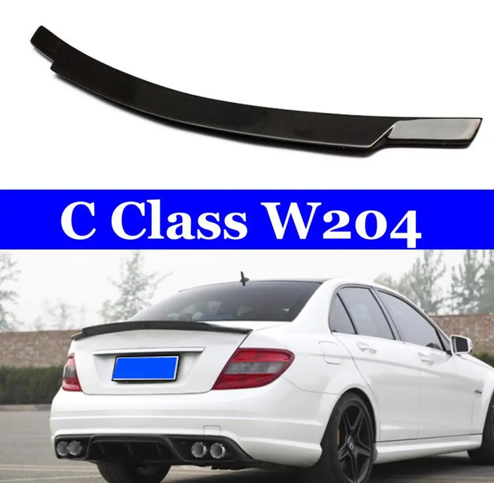 Углеродное волокно C74 Стиль авто спойлер заднего багажника крыла для Mercedes W204 купе