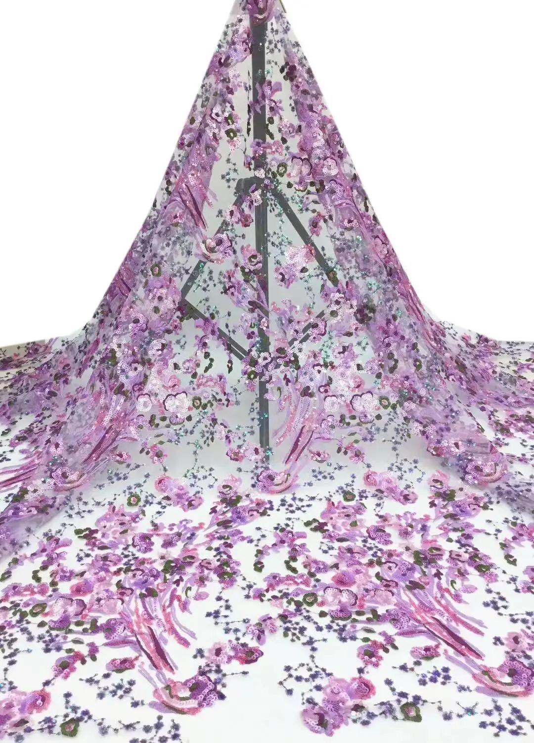 

Beautiful sequins embroidery French mesh lace /sequin African Nigerian lace fabric sewing evening dresses wedding dress / party