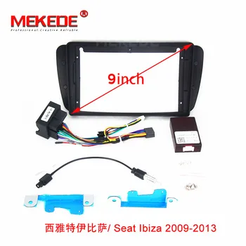 

High quality new double Radio Fascia For Seat Ibiza 6j 2009 2010-2013 stereo facia frame panel dash mount kit adapter trim Bezel