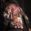 Fashion High Quality Heavy Work Coats Street Streetwear Yokosuka Phoenix Sakura Ukiyoe Embroidery Baseball Jacket Tops L6 3