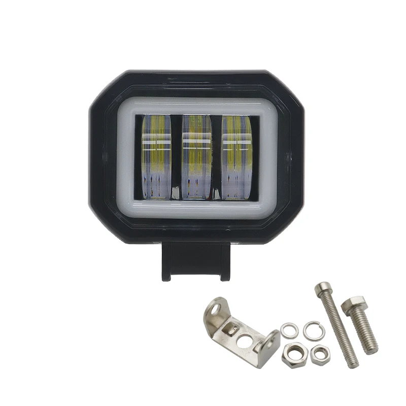 Fog square or round headlight for auto/motor vehicles and electric scooters Arctic 12-80V, Arctic V3+, 3 lenses, 1 piece car led light