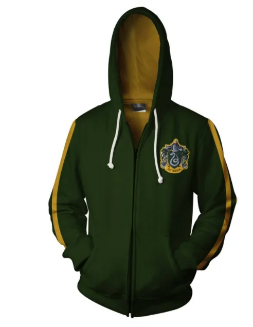 Gryffindor Slytherin Hufflepuff RavenclawCostume мужские и женские 3D толстовки с капюшоном, модные пуловеры, спортивные толстовки для косплея - Цвет: 9