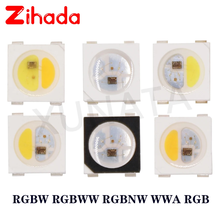 Черный/белый светодиодный чип SK6812 RGBW RGBNW WWA RGB SMD 3535 5050 индивидуально адресуемый