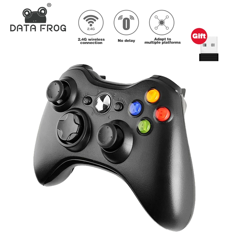 Беспроводной контроллер DATA FROG 2 4G для Xbox 360 джойстик Microsoft ПК Windows 7 8 10 геймпад