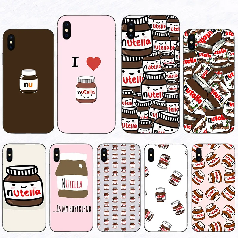 Черный мягкий чехол из ТПУ для телефона I Love Kawaii nutella чехлы телефонов iPhone 8 7 6 6S Plus X