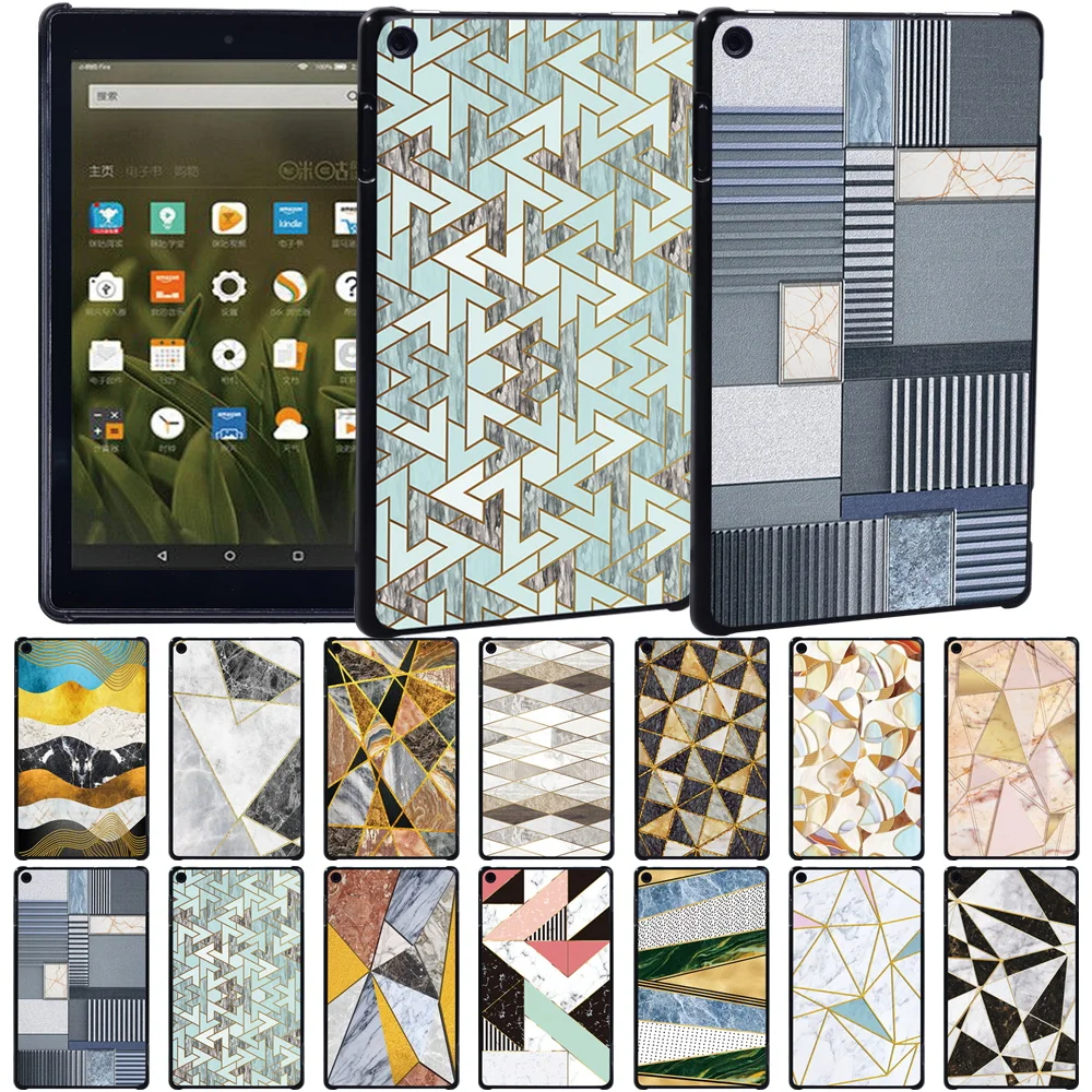 

For Amazon Fire 7(5th/7th/9th Gen)/HD 8(6th/7th/8th Gen)/HD 10(5th/7th/9th Gen) Shape Pattern Slim Anti-fall Back Case