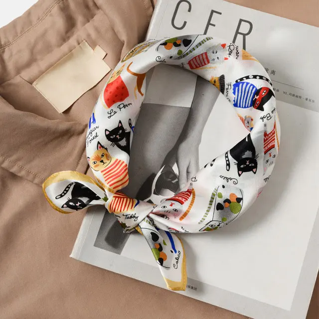 100% Silk Bandana Scarf – Luxury Square Neckerchief