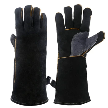 

New-Extreme Heat&Fire Resistant Gloves Leather with Stitching,Mitts Perfect for Fireplace,Stove,Oven,Grill,Welding,Bbq,Mig,Pot H