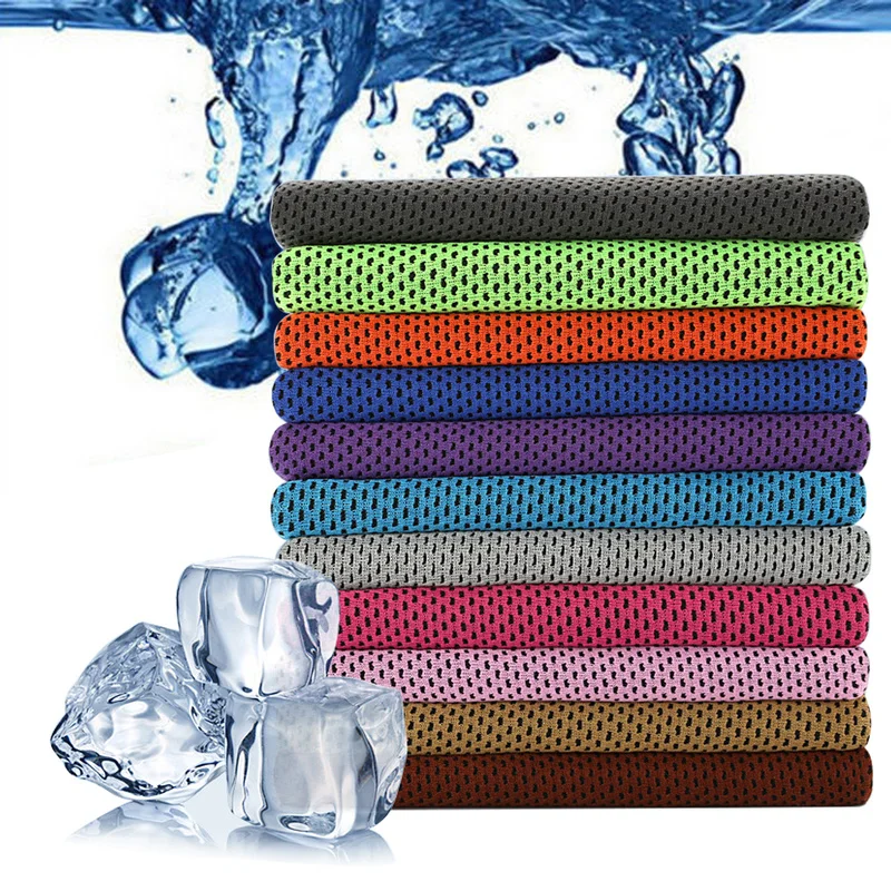 1PC Fitness Fast Cold Sense Sports Towel Portable Microfiber Fabric Quick-drying Ice Towel Yoga Outdoor Sports