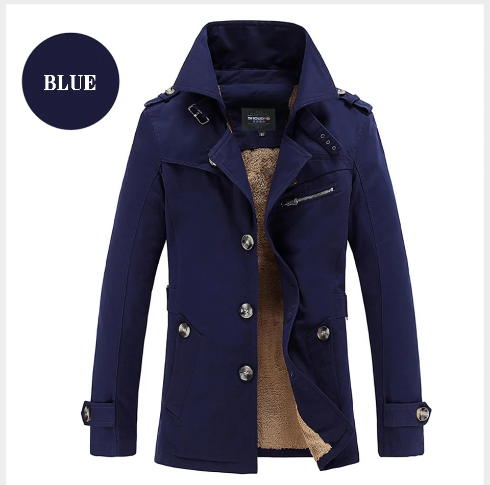 Мужская Новая ветровка, длинный Тренч, пальто, сохраняющее тепло, стоячий воротник, деловые модные повседневные топы