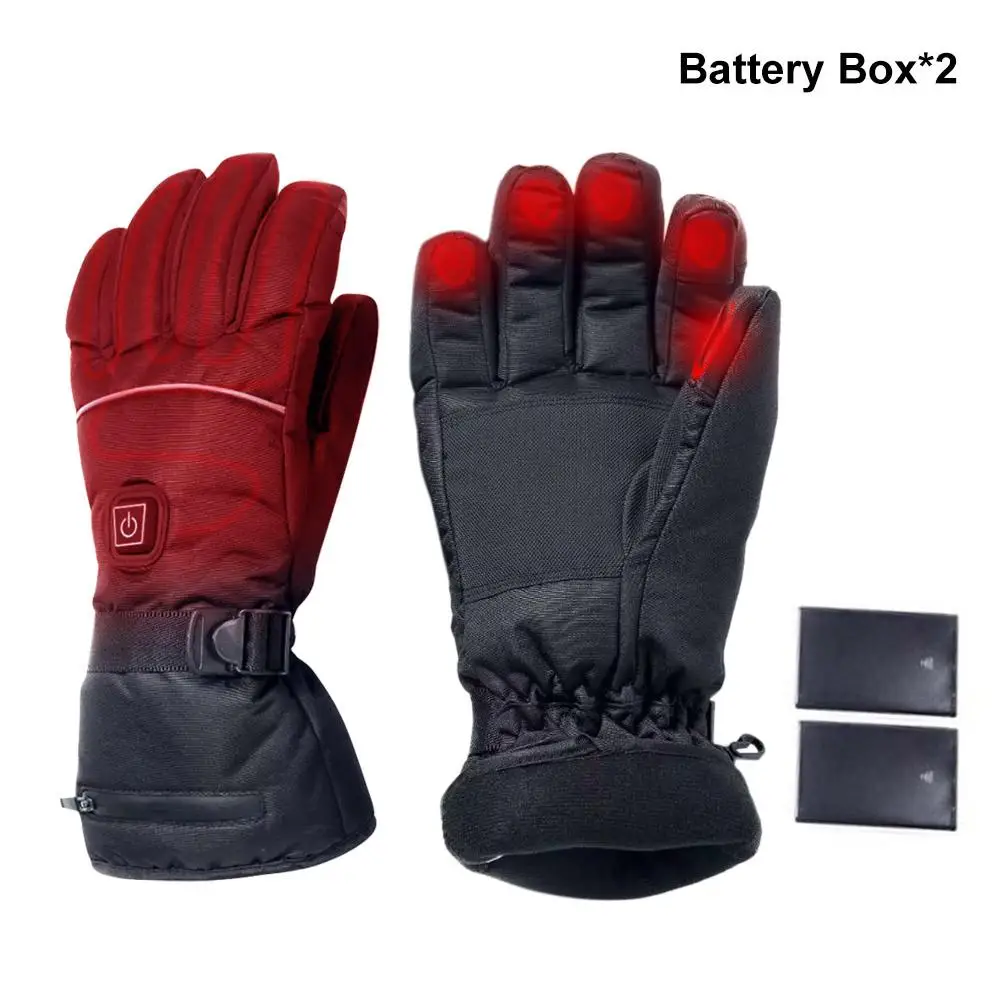 Najtaniej Zimowe rękawice termiczne wodoodporna elektryczne podgrzewane rękawiczki 3200 mAh zasilany z baterii dla rowerowe na śnieg narciarstwo wspinacka rękawice rozgrzewające