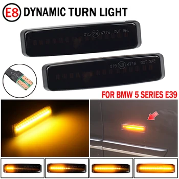 

2pcs Dynamic Led Marker Light Car Fender Side Yellow Flowing Sequential Turn Signal Light 12V For BMW E39 Car Tuning Supplies