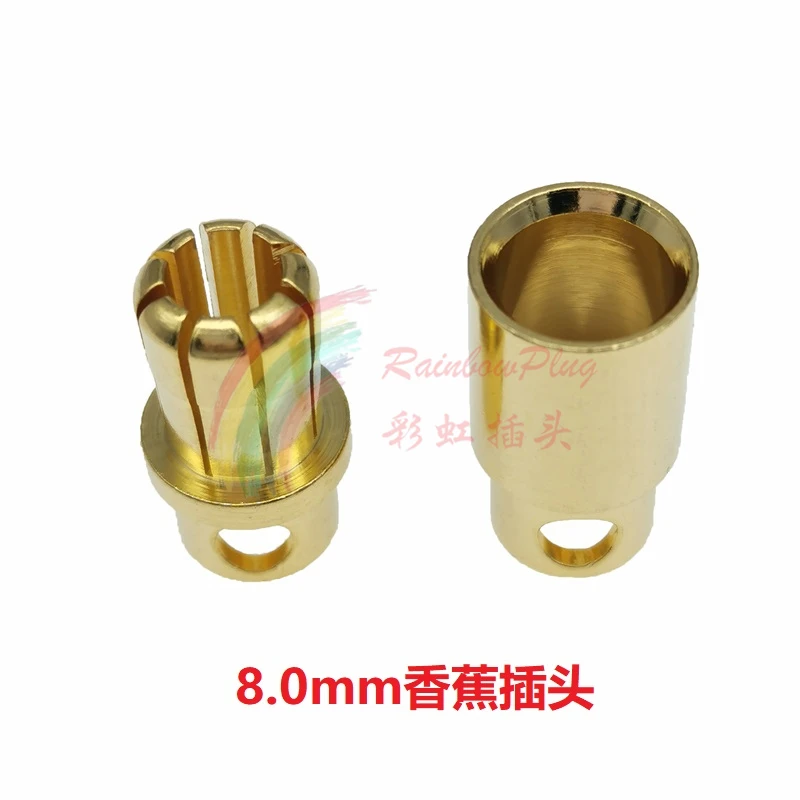 AMASS 6.5mm Bullet Connectors - 10 Pairs Male/Female Wire Connectors For RC Vehicles & Lipos