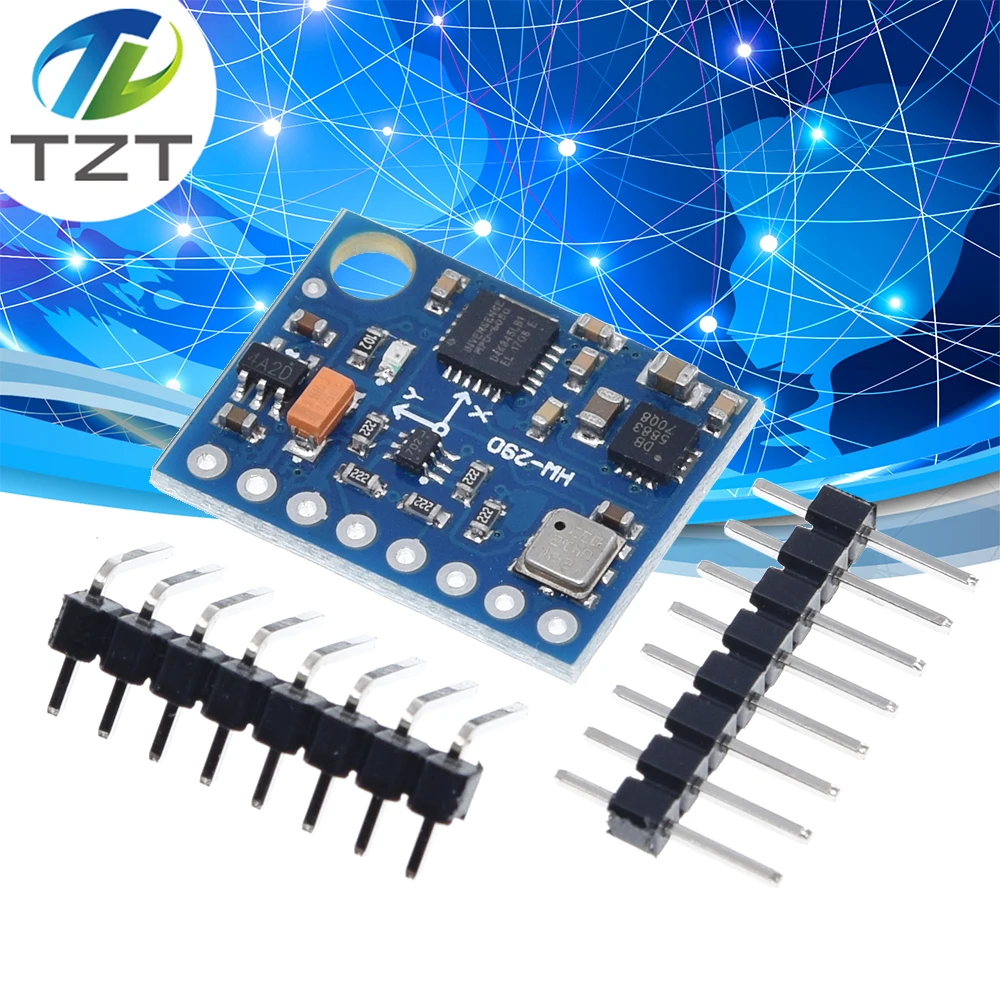 GY-87 I2C/IIC 10DOF MPU6050 HMC5883L BMP180 Сенсор совета Модуль GY87 для Arduino 5 В Мощность встроенные фильтры высокое точность