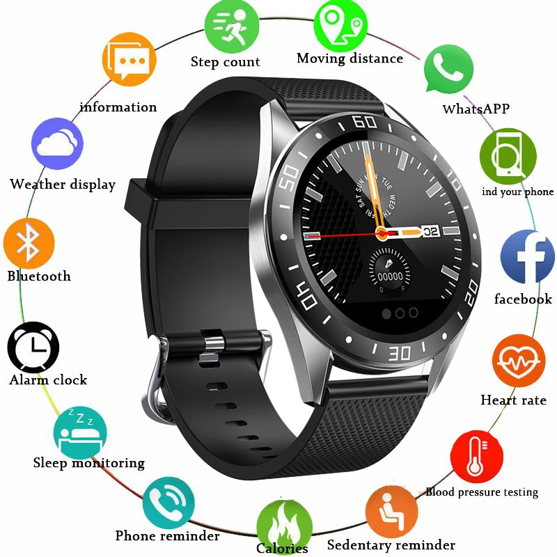 

GEJIAN Smart Watch2020 Men Women New Fashion 1.22 Full Color Screen Bluetooth Waterproof Sports Smart Watch relogio inteligente