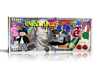 

HD Print Alec Monopoly Oil Painting Home Decor Wall Art on Canvas Moetdollaresau Canvas Printings Canvas Painting