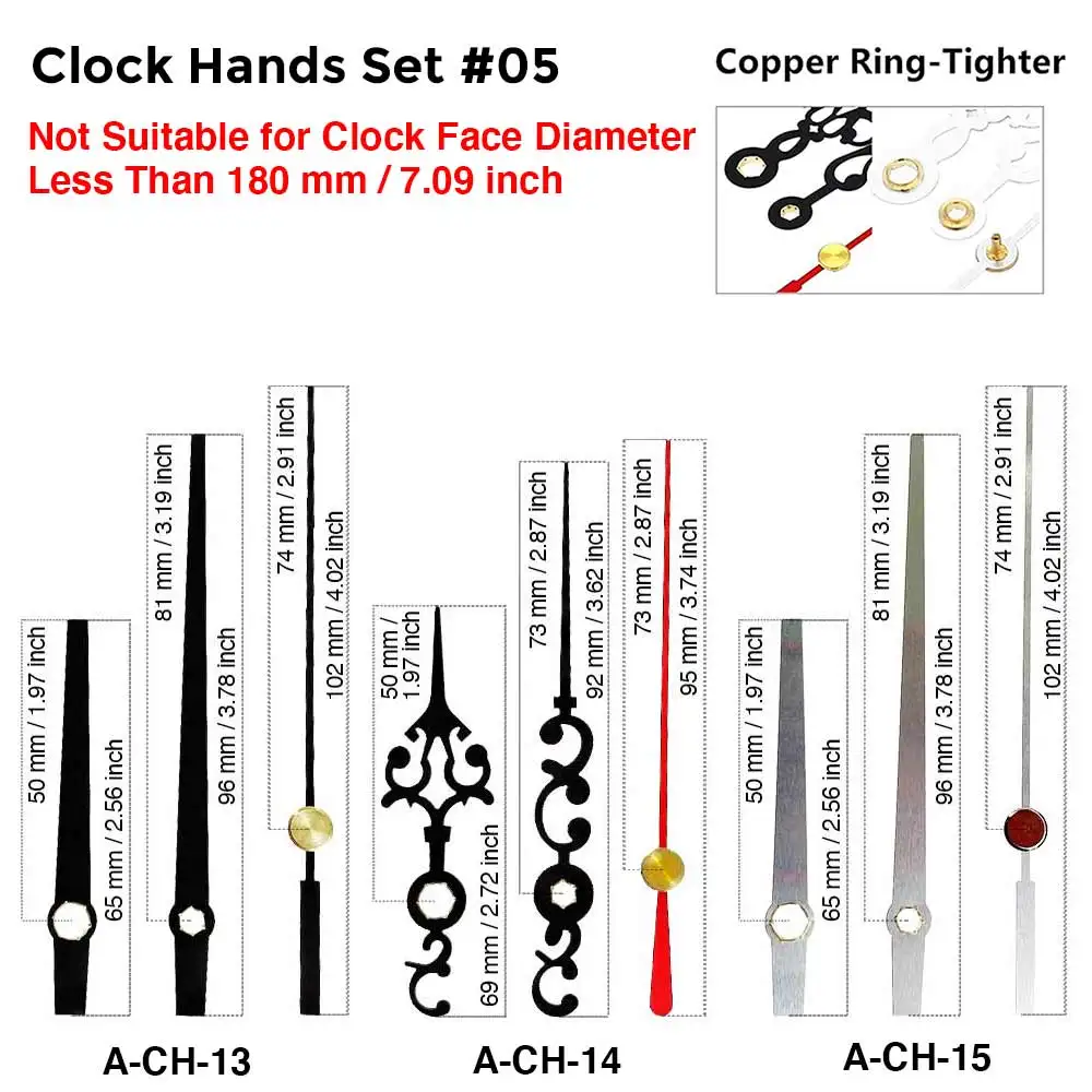 MCDFL Silent Quartz Clock Movement Mechanism for Clock Hands Clockwork Clock Mechanism for Wall Hours Repair Parts Replacement 