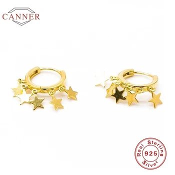 

CANNER Star Earrings For Women 925 Sterling Silver Earrings Dangle Piercing Earings Ear Cuff Piercing Oreille #9.2