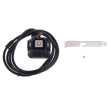 

Multifunctional USB 2.0 Computer PC Switch External Power On/Off Reset Button with Microphone Ports