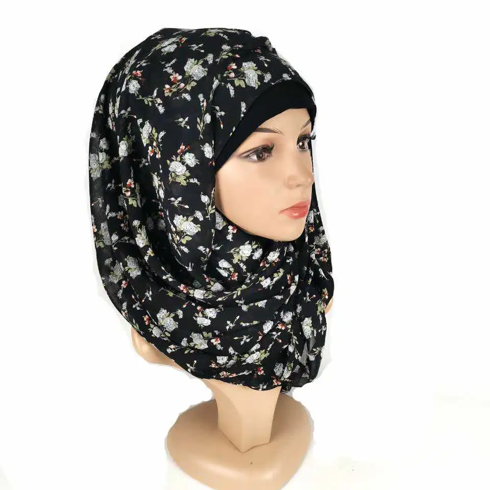 180*75 см мусульманский шифоновый хиджаб шарф арабский платок для женщин Цветочный горошек ислам платки и палантины хиджаб femme - Цвет: 11